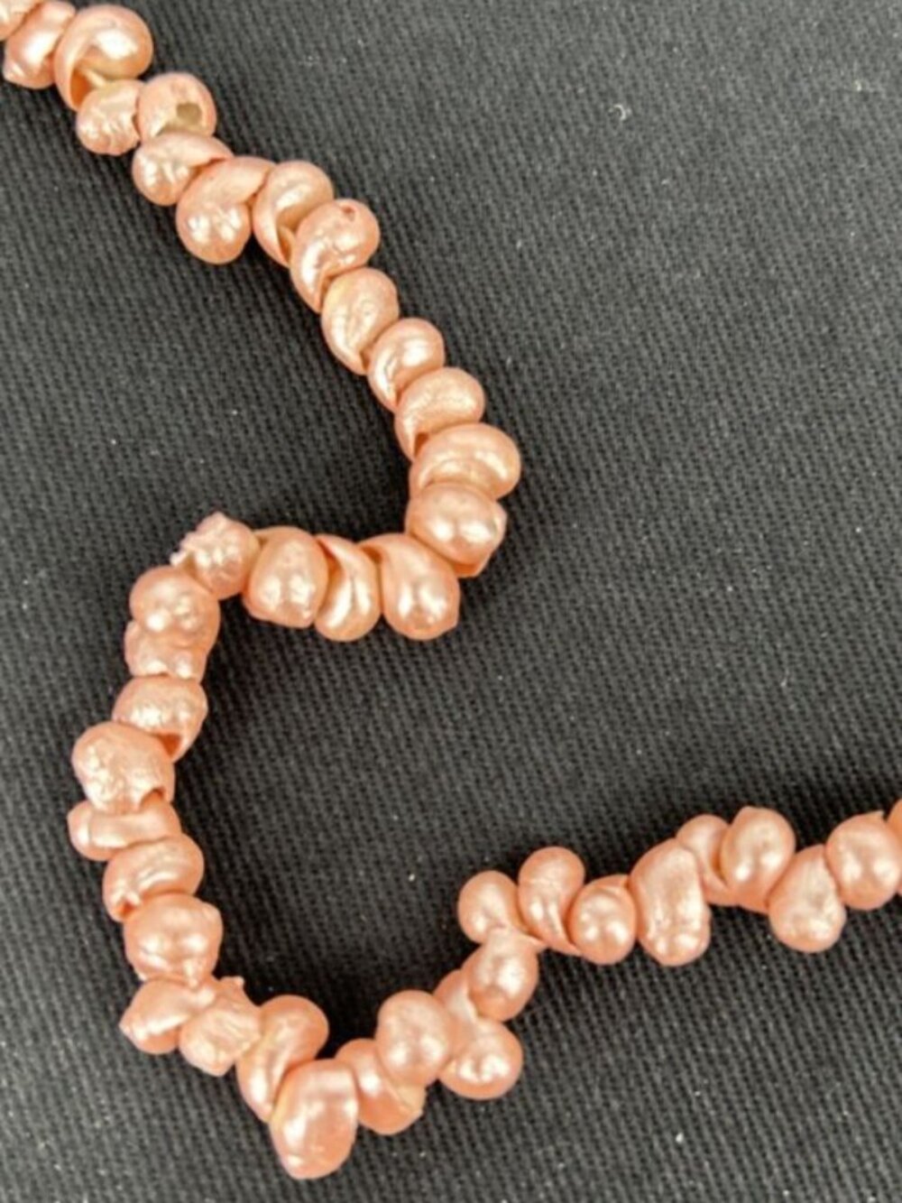 Tasmanian Trochus Shell Mariner Necklace Seashell Iridescent Pink 58" Long